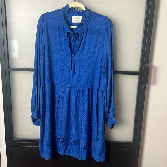 Cecilie Copenhagen Frida Dress in Blue Size Large - Picture 1 of 9